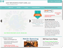 Tablet Screenshot of eastbrunswickfootcare.com
